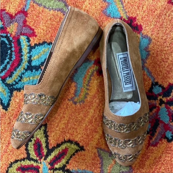 Vintage 1990 Emanuela Passeri Suede Flats - Picture 3 of 8